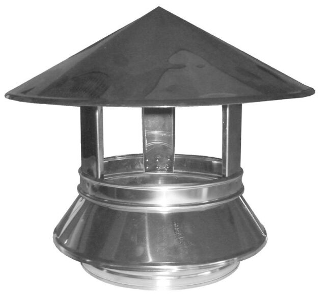 DINAK Edelstahlschornstein Regenhaube DW Ø150