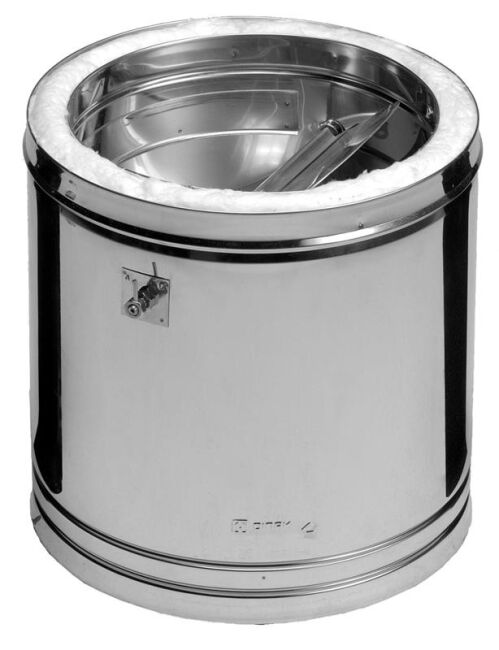DINAK Edelstahlschornstein Zugregulator DW Ø160