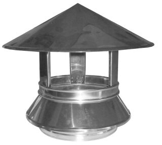 DINAK Edelstahlschornstein Regenhaube DW