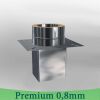Edelstahlschornstein 0,8mm Premium Grundplatte für Kaminerhöhung, eckig DW 100
