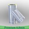 Edelstahlschornstein 0,8mm Premium T-Anschluss 45° DW 113