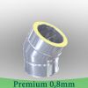 Edelstahlschornstein 0,8mm Premium Winkel 30° DW 100