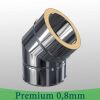 Edelstahlschornstein 0,8mm Premium Winkel 45° DW 450