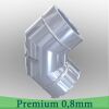 Edelstahlschornstein 0,8mm Premium Winkel 90° mit Revision DW 150
