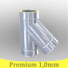 Edelstahlschornstein 1,0mm Premium T-Anschluss 45° DW 400