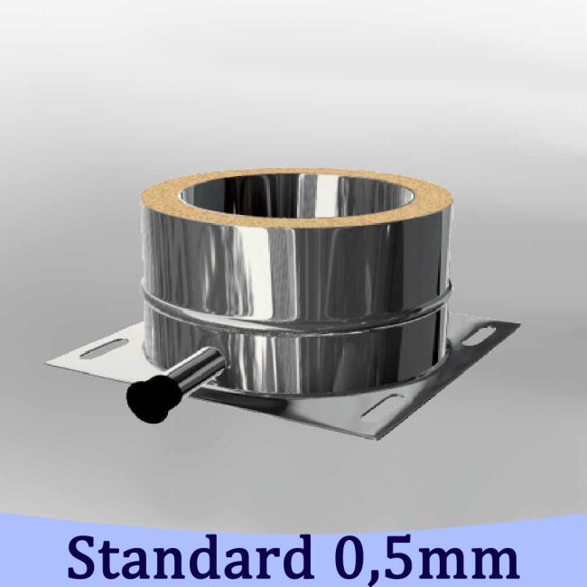 Edelstahlschornstein Grundplatte universal DW 250