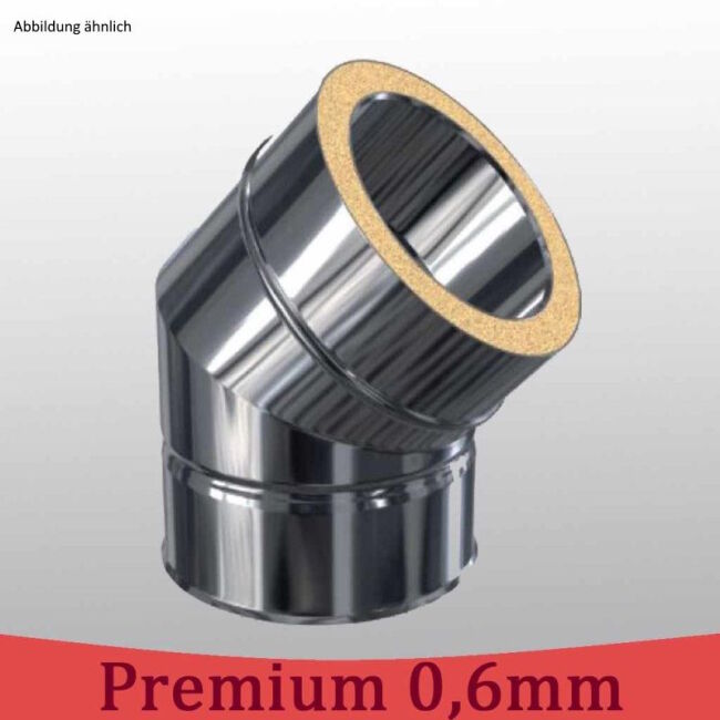 Edelstahlschornstein Premium Bogen / Winkel verstellbar bis 45° DW 113