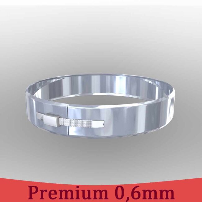 Edelstahlschornstein Klemmband einfach DW 450