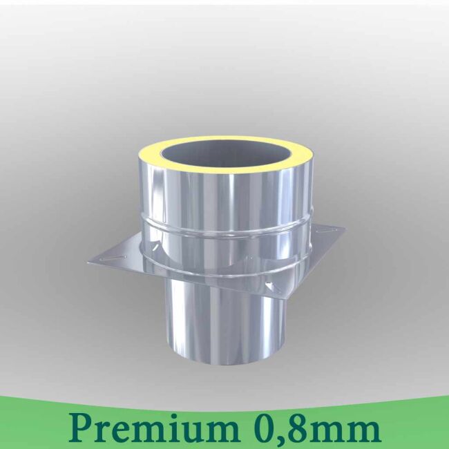 Edelstahlschornstein 0,8mm Premium Grundplatte für Kaminerhöhung 250mm