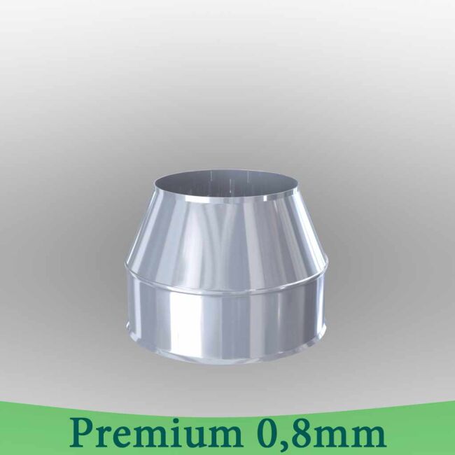 Edelstahlschornstein 0,8mm Premium Mündungsabschluß DW 130