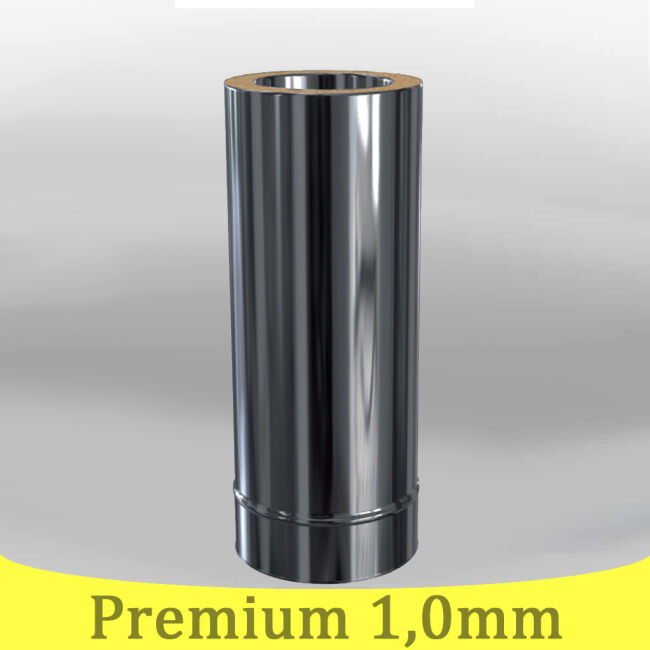 Edelstahlschornstein 1,0mm Premium Längenelement kürzbar 0 500 mm DW 150