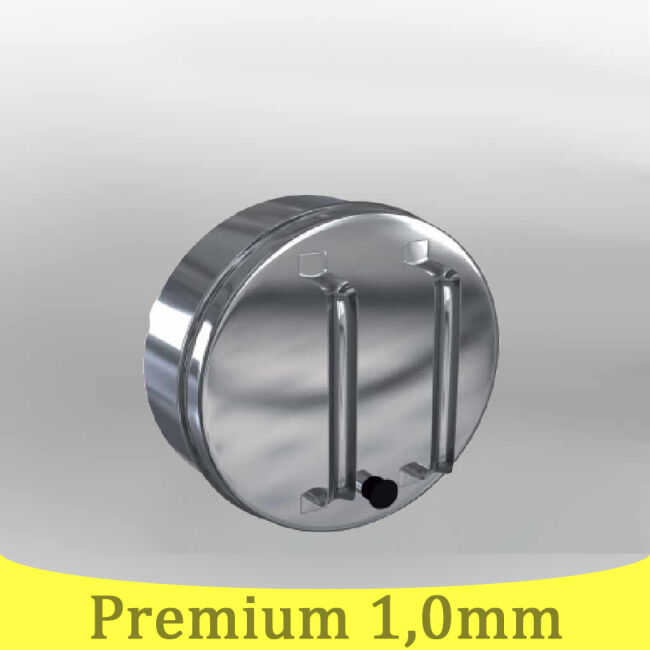 Edelstahlschornstein 1,0mm Premium Verschlussdeckel DW 80