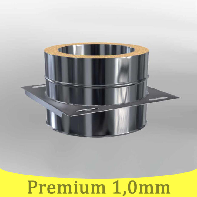 Edelstahlschornstein 1,0mm Premium Grundplatte für Zwischenstütze DW 250