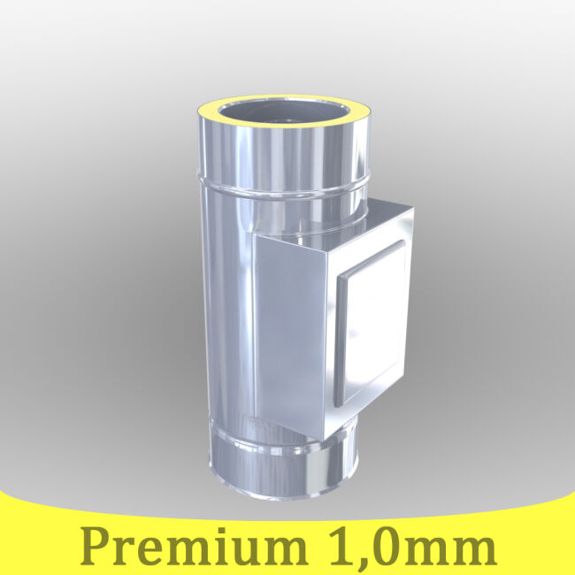 Edelstahlschornstein 1,0mm Premium Reinigung mit Tür DW 160