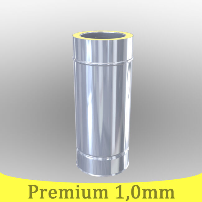 Edelstahlschornstein 1,0mm Premium Längenelement 250 mm DW 250
