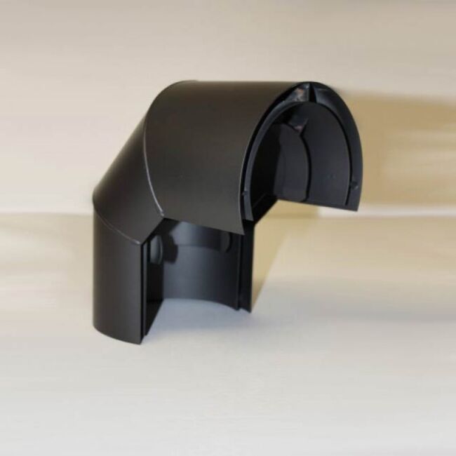 Doppelwandiger Strahlenschutz Halbschale 460 mm lang DN 150 mm, Senotherm schwarz #310