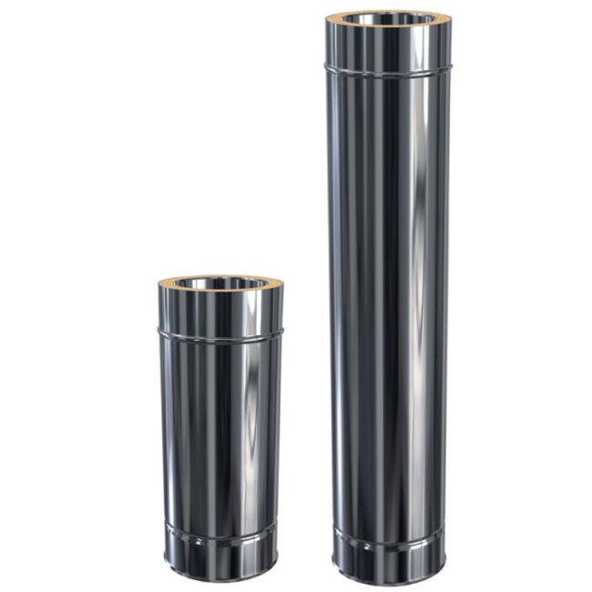 Doppelwandige Schornsteinverlängerung 0,5 mm 0,5 m DW 113 eckiger Einschub (Sonderanfertigung)