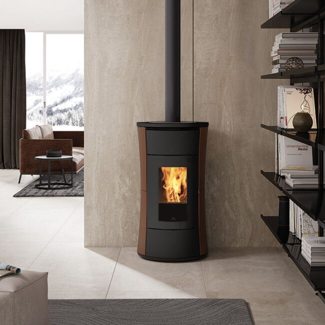 Edilkamin Pelletofen Cherie 11 Evo Air Tight C (RLU) Stahl bronze