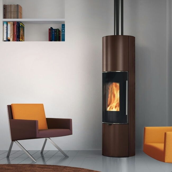 Edilkamin Kaminofen Tally UP S Evo, 9,1 kW Stahl bronze