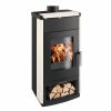 Haas+Sohn Kaminofen Home MONTEGROTTO-II mit Holzfach Stein Whiterock