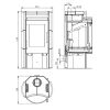 Haas+Sohn Kaminofen Premium UPPSALA-III Easy perl-anthrazit, Blende schwarz glänzend