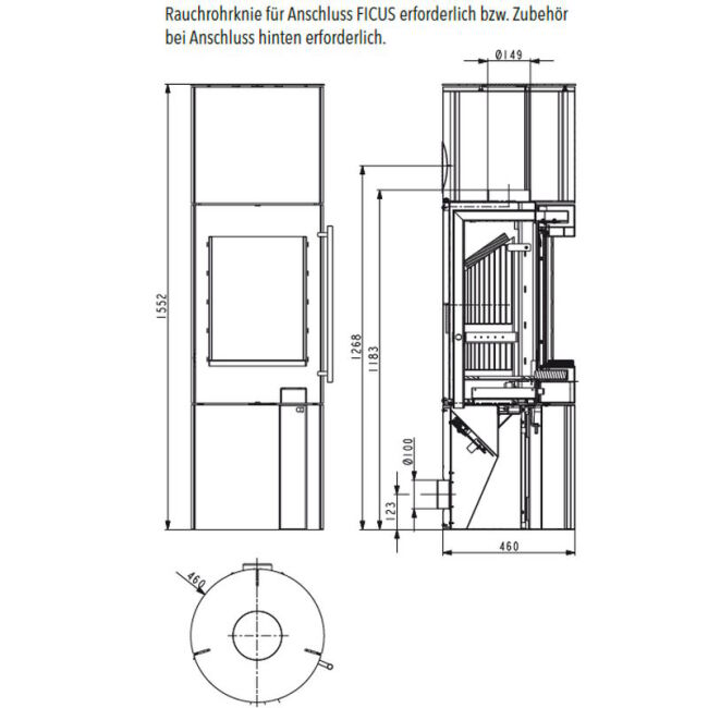 Haas+Sohn Kaminofen Home FICUS-II RLU DIBt