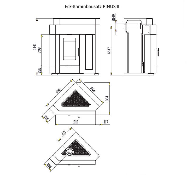 Haas+Sohn Kaminbausatz Premium PINUS-II Eck