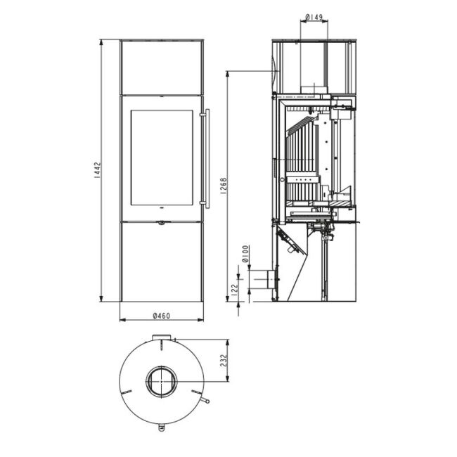 Haas+Sohn Kaminofen Premium WELS RLU GRANDE Raumluftunabhängig DiBt perl-schwarz optional mit Wärmespeicher