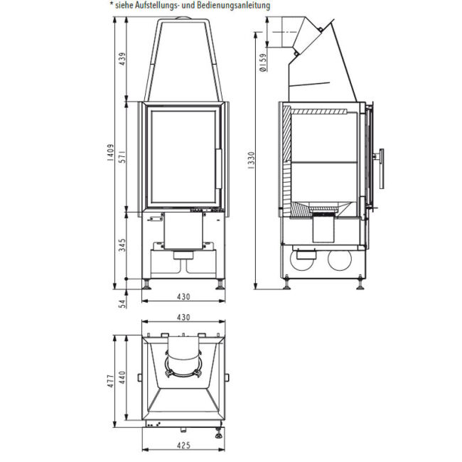 Haas+Sohn Kamineinsatz Home ESPRIT-IV
