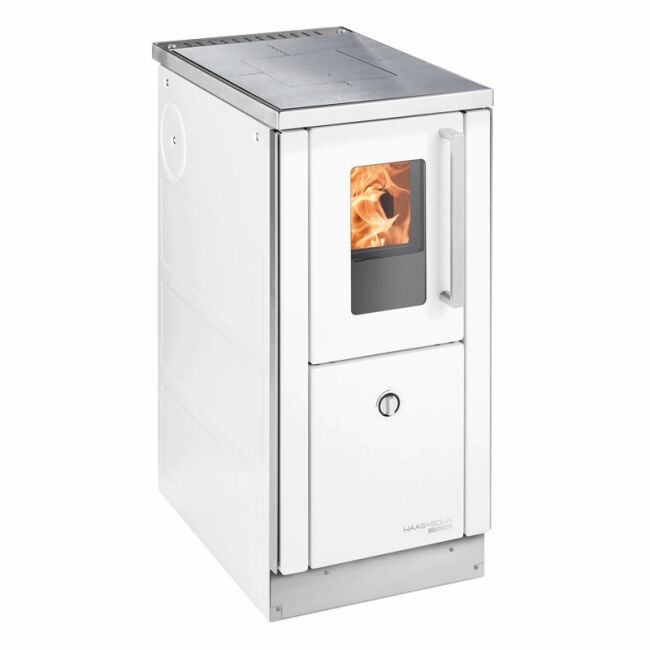 Haas+Sohn Küchenherd Premium HSD 40.5 SF Stahlkochplatte, weiß