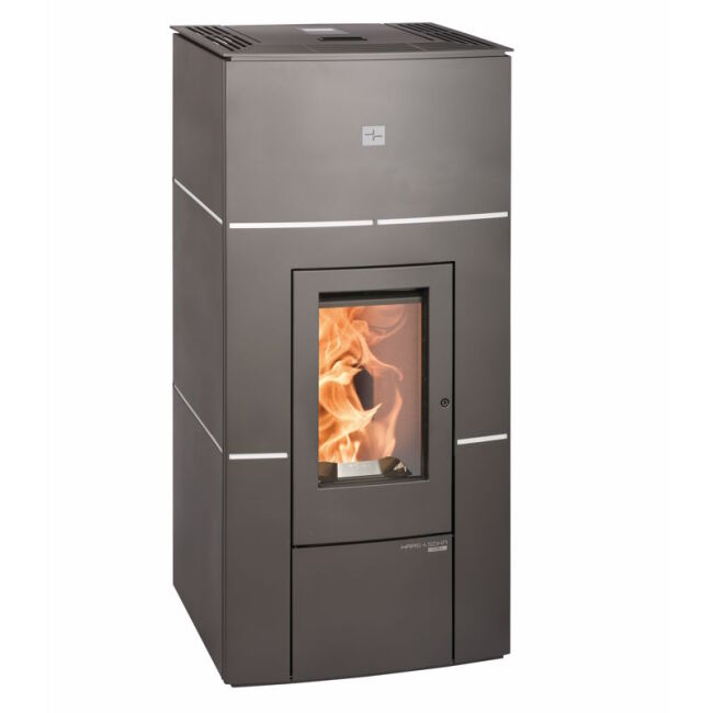 Haas+Sohn Pelletofen Premium HSP 6 HELENA RLU perl-anthrazit, weiss