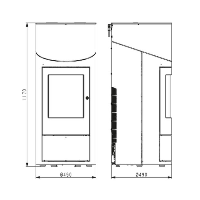 Haas+Sohn Pelletofen Premium HSP 7 DIANA Grande-Plus RLU