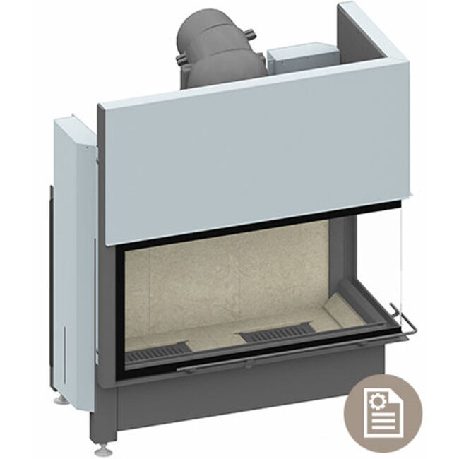 Camina Schmid Kamineinsatz Ekko R 100h, 1-teiliges Glas 57 cm