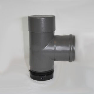 Pellet-Kapselknie 250 mm gussgrau emailliert