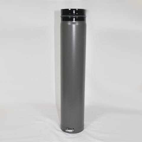 Pelletofen Fix-Rohr verstellbar 1000 mm DN 80 mm, gussgrau emailliert