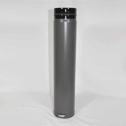 Pelletofen Fix-Rohr verstellbar 500 mm DN 80 mm, gussgrau emailliert