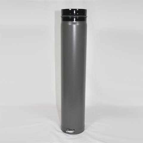 Pelletofen Fix-Rohr verstellbar 750 mm DN 80 mm, gussgrau emailliert