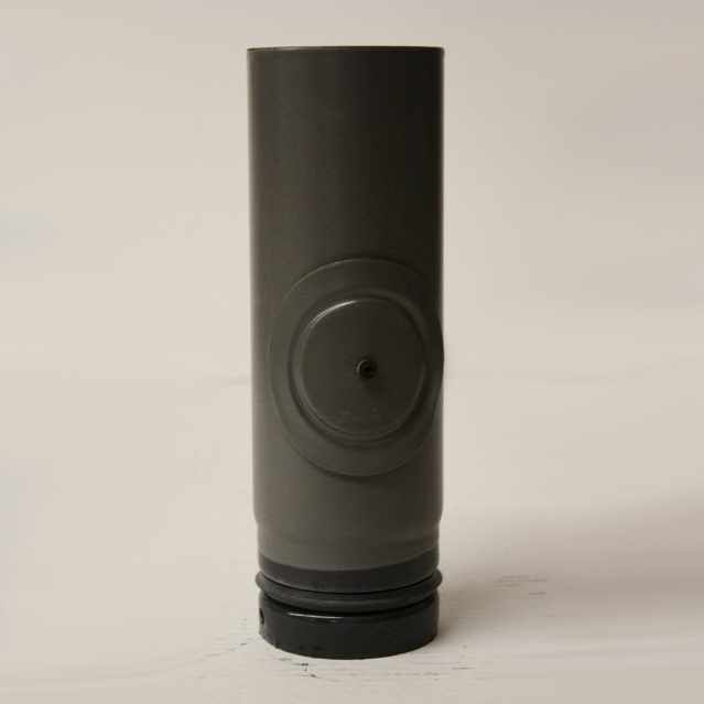 Pellet-Rohr 250 mm DN 100 mm mit Revisionsöffnung, gussgrau emailliert