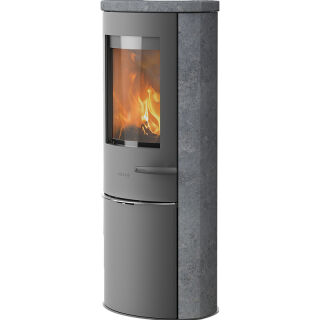 Kaminofen Lotus Liva 6 Natursteinseiten und Topplatte Speckstein Liva6Speck