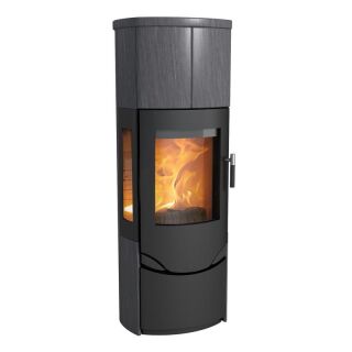 Kaminofen Lotus Prio 6, Stahl Schwarz mit Seitenglas Prio6Stahl