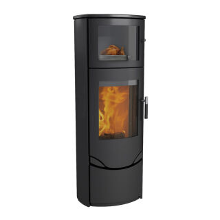 Kaminofen Lotus Prio 7 mit Backfach Stahl Schwarz