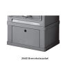 Kaminofen Lotus 2060 Grundmodell schwarz inkl. Warmhaltefach + Tür + Rost inkl. Brennholzsockel