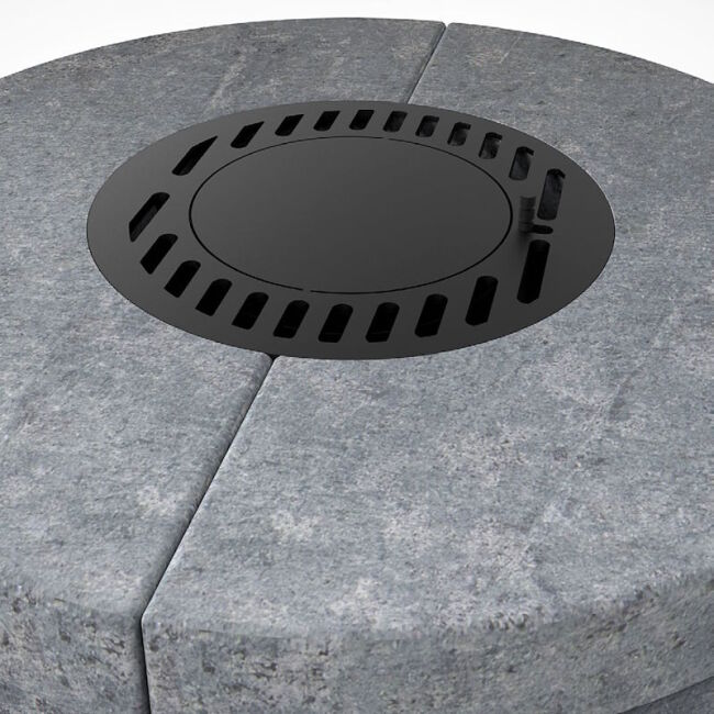 Kaminofen Lotus M2 mit Natursteinverkleidung inkl. PowerStone