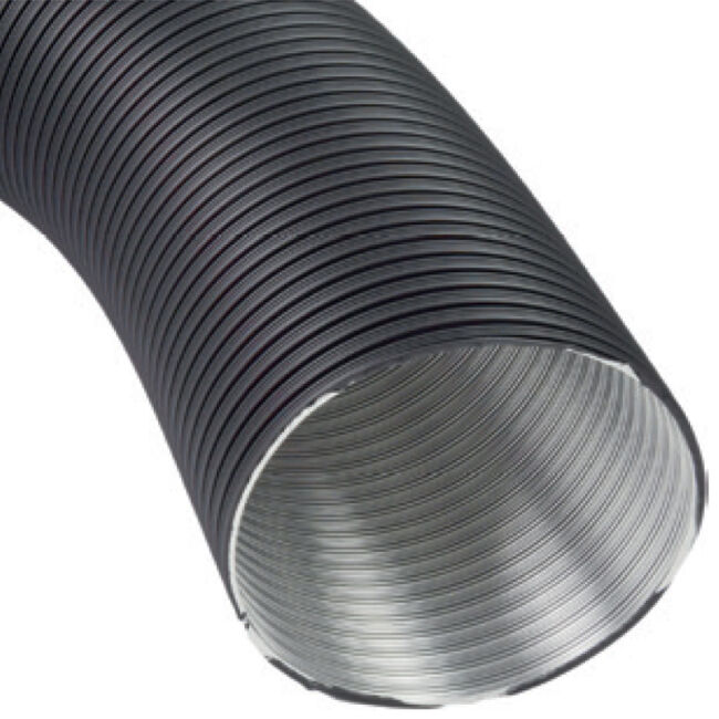 CB Aluflexrohr, farbig beschichtet, 60 cm / 150 cm Schwarz 80 mm