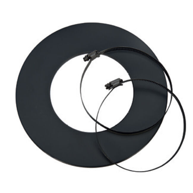 CB Rosetten Set beschichtet für isolierte Rohre Schwarz 60 mm