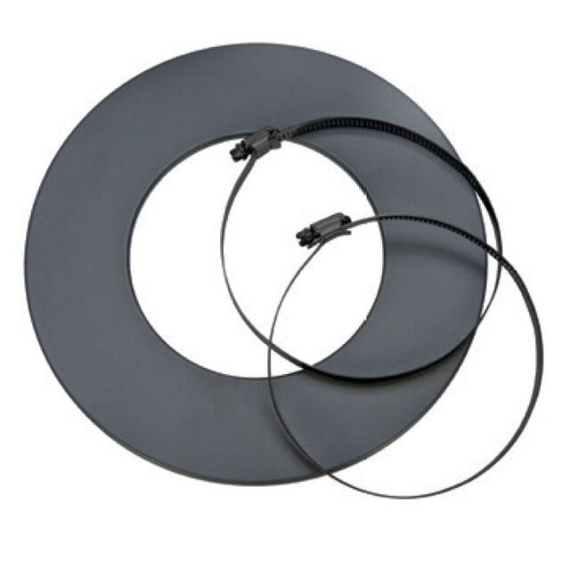 CB Rosetten Set beschichtet für isolierte Rohre Grau 80 mm