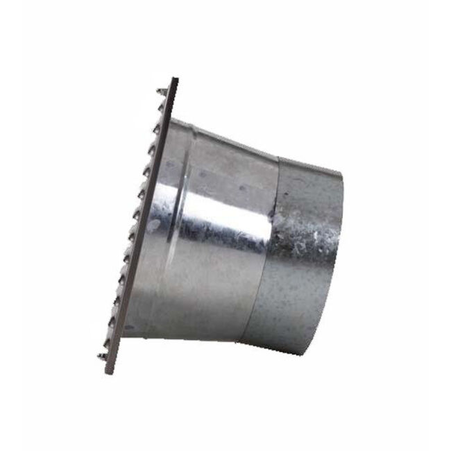 CB Außenluftgitter 21x21 mit Stutzen 150 mm Edelstahl