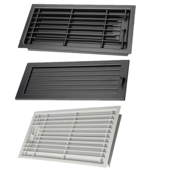 CB Deckengitter mit breitem Einbaurahmen schwarz 35x23