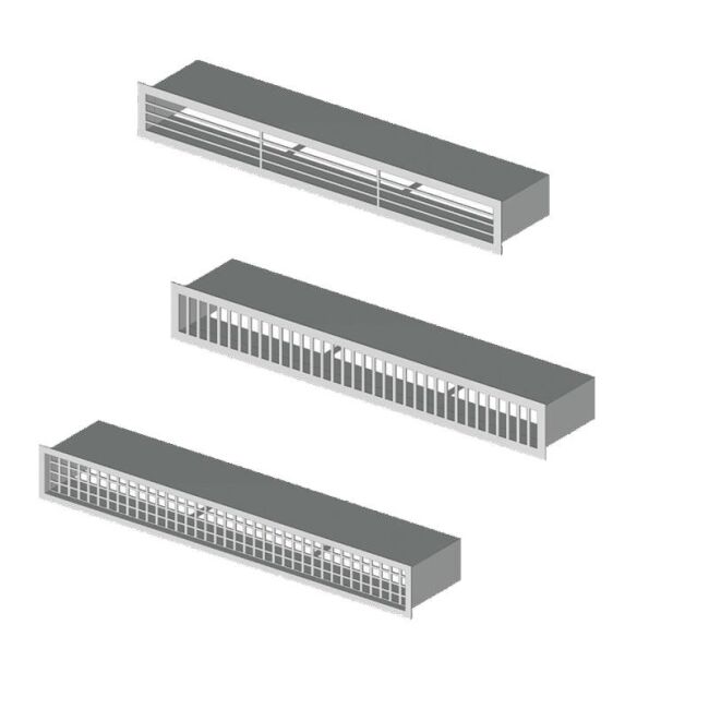 CB Blende D1 für Luftleiste 685 mm Edelstahl