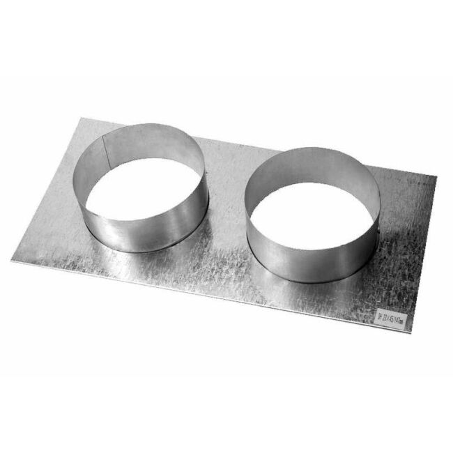 CB Stutzblech mit Anschlußstutzen 20x15 cm DN 100